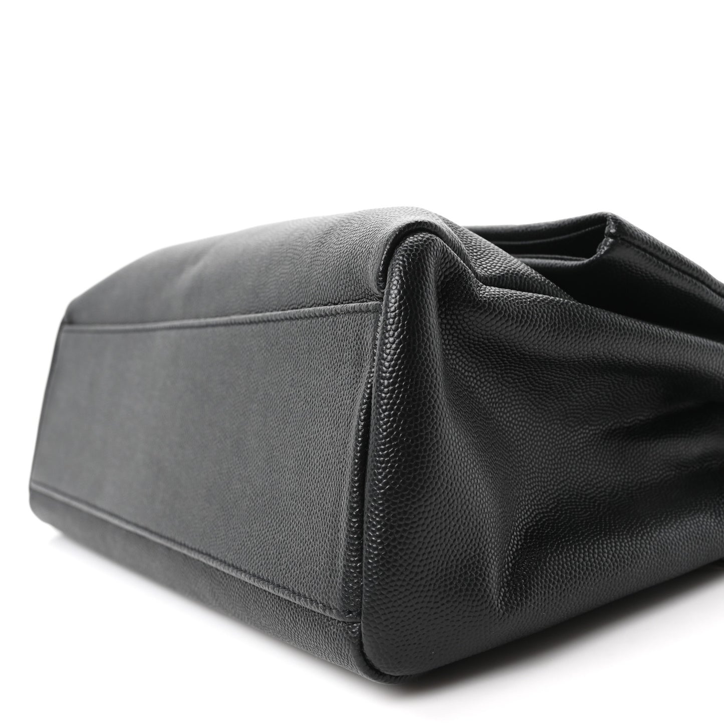 Grain De Poudre Medium West Hollywood Monogram Fold-Over Black