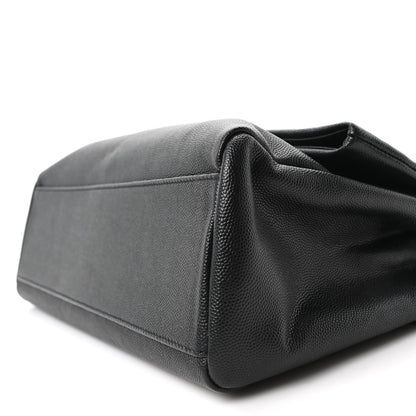 Saint Laurent Grain De Poudre Medium West Hollywood Monogram Fold-Over Black 10 of 10