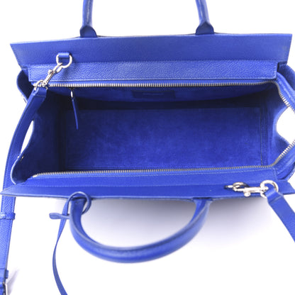 Saint Laurent Grained Calfskin Small Cabas Rive Gauche Royal Blue 4 of 10