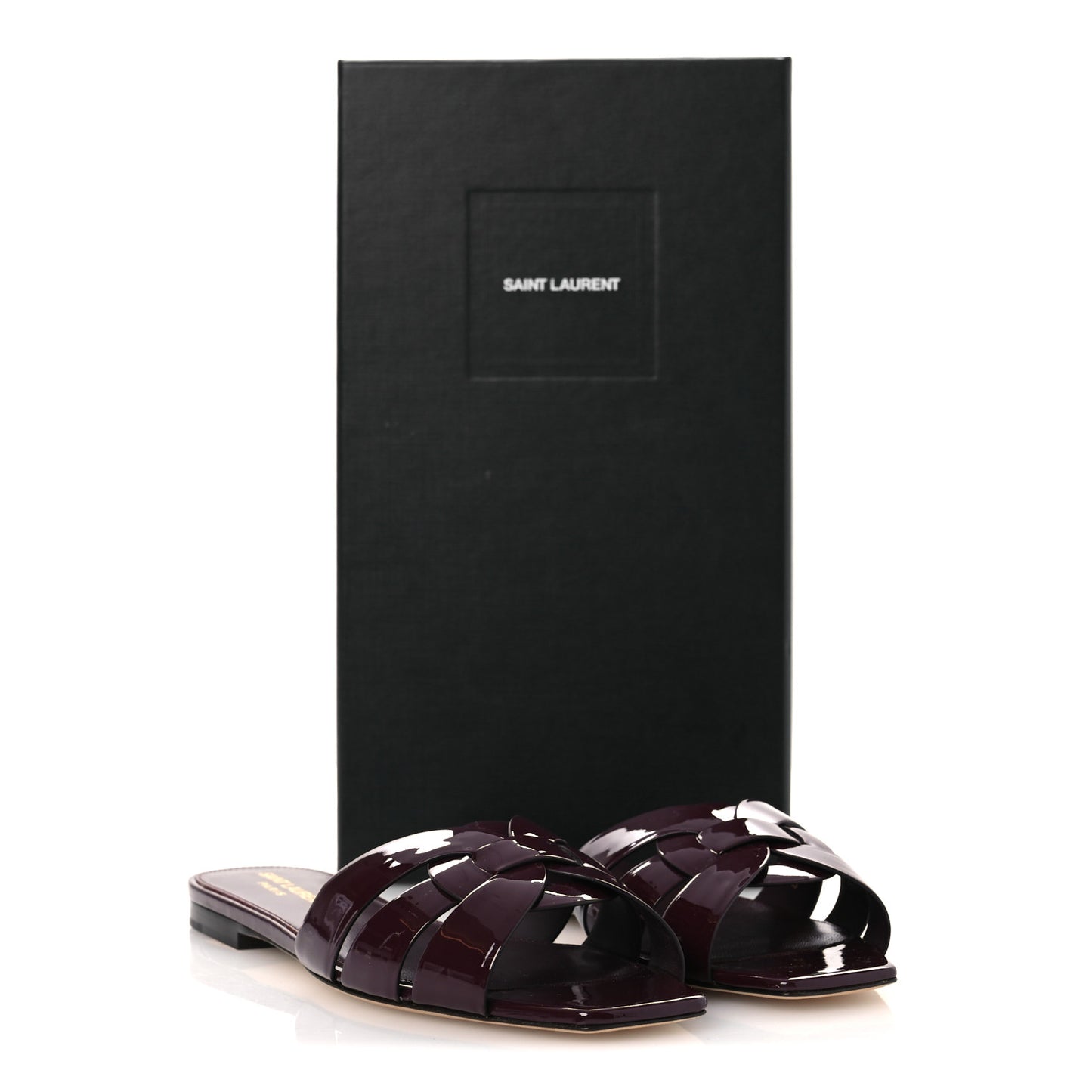 Vitello Vernice Tribute 05 Slide Sandals 38 Barolo