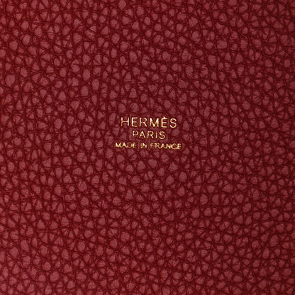 Hermes Taurillon Clemence Picotin Lock 18 PM Rouge Grenat 6 of 12