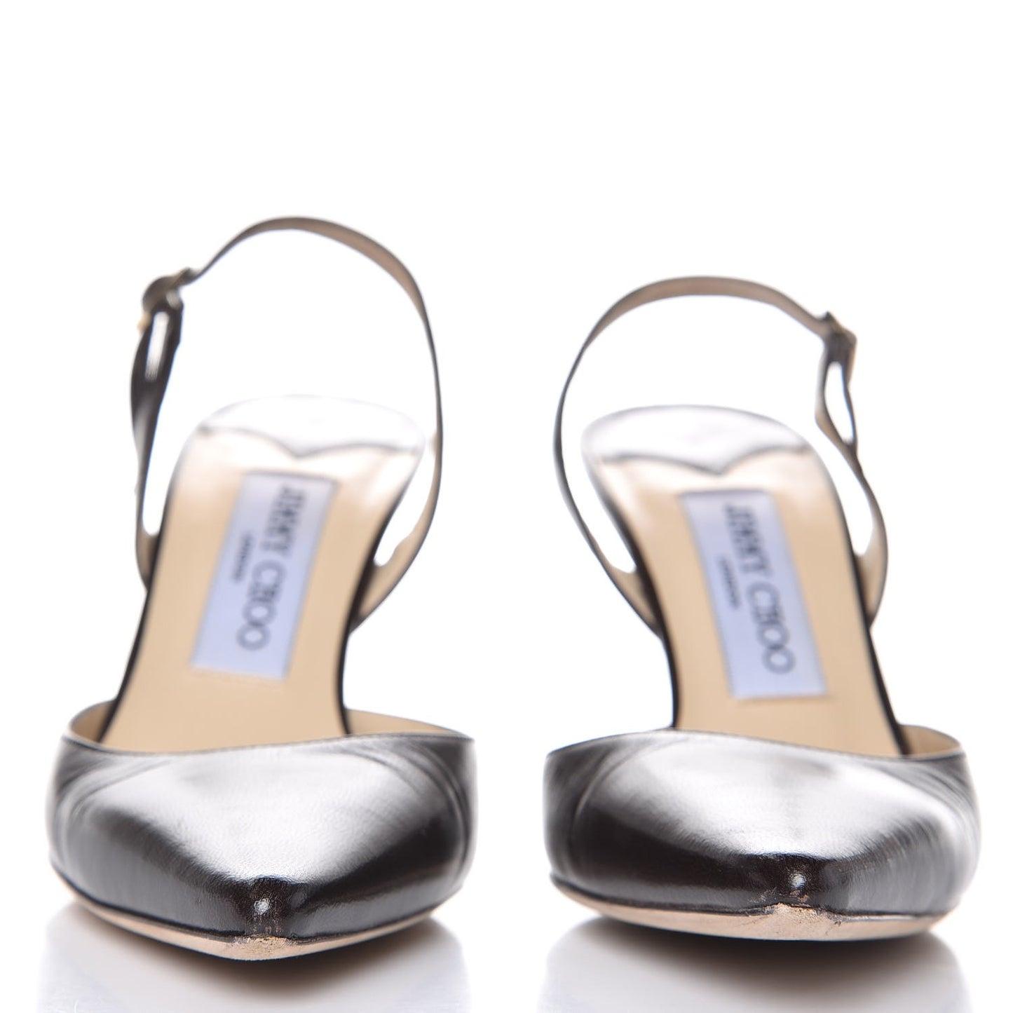 Calfskin Gill Slingback Pumps 35.5 Brown
