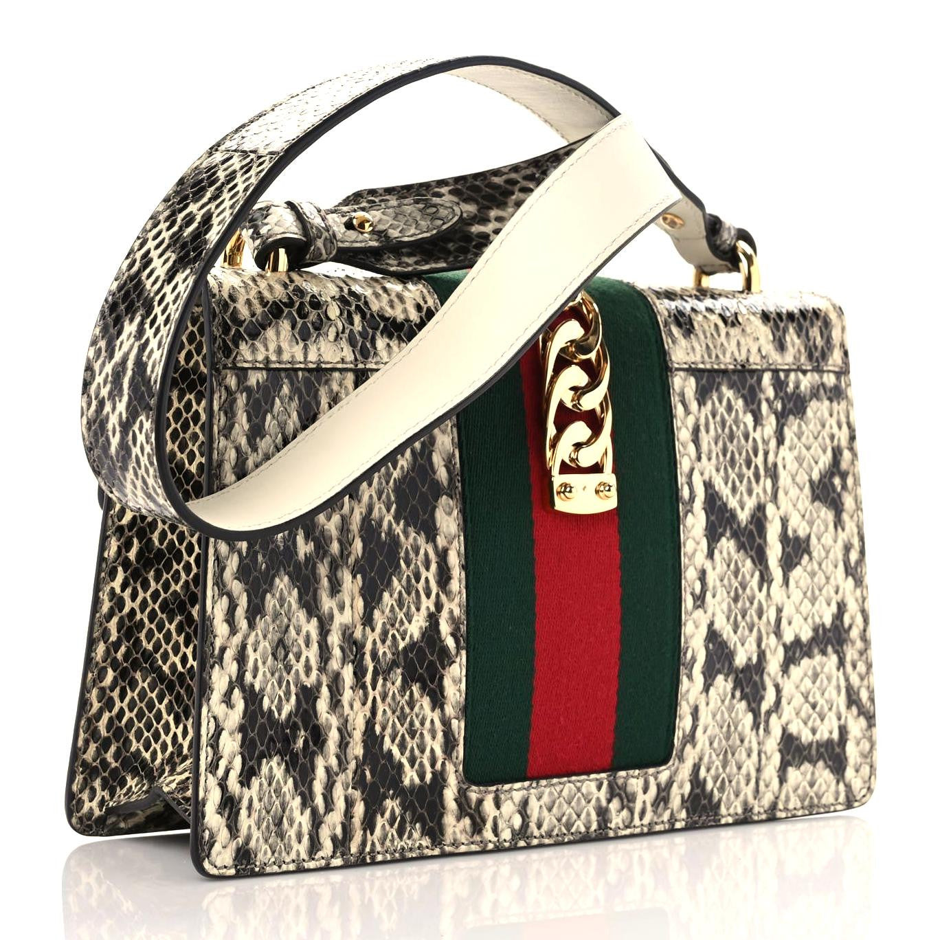Gucci Snakeskin Small Sylvie Shoulder Bag Roccia 3 of 12