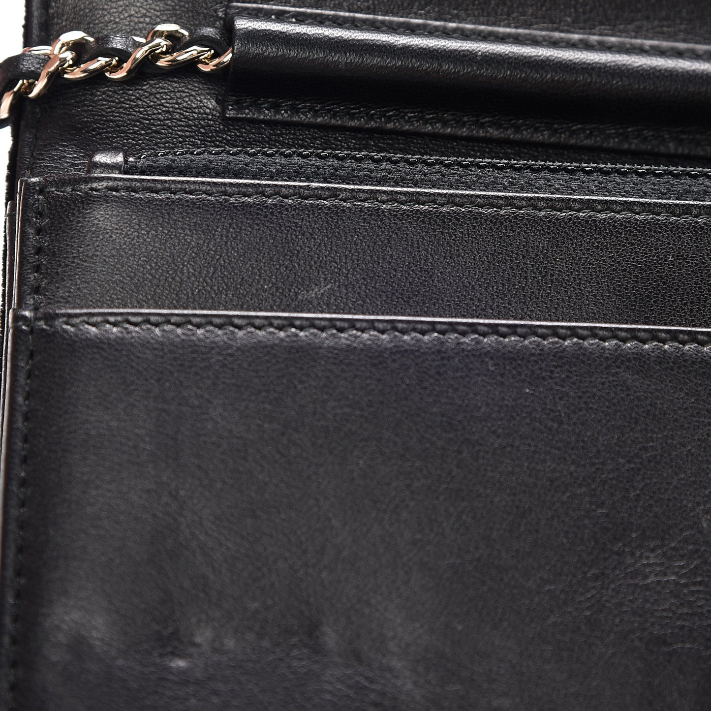 Velvet Studded Wallet On Chain WOC Black