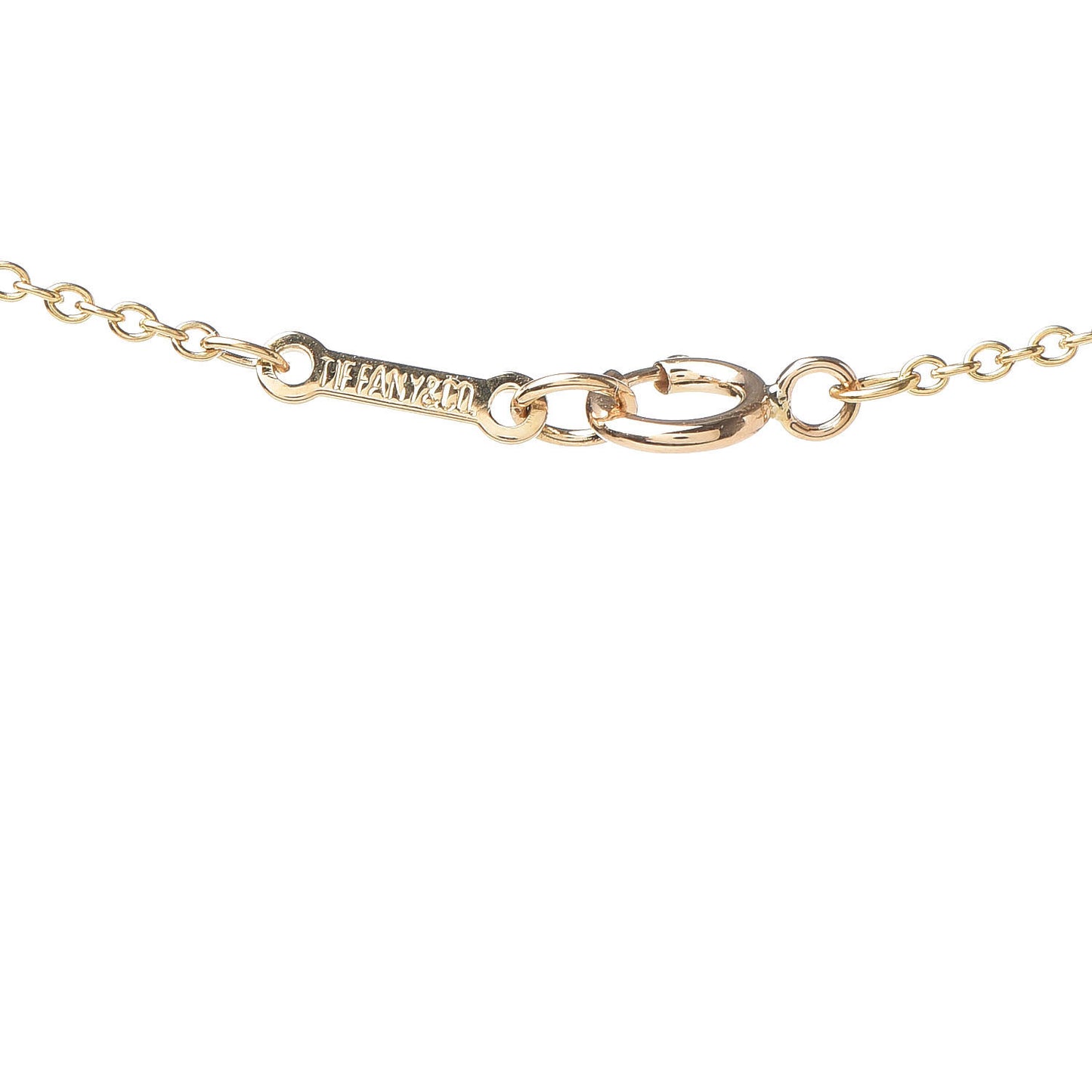 18K Yellow Gold Diamond Small Paloma Picasso Loving Heart Pendant Necklace