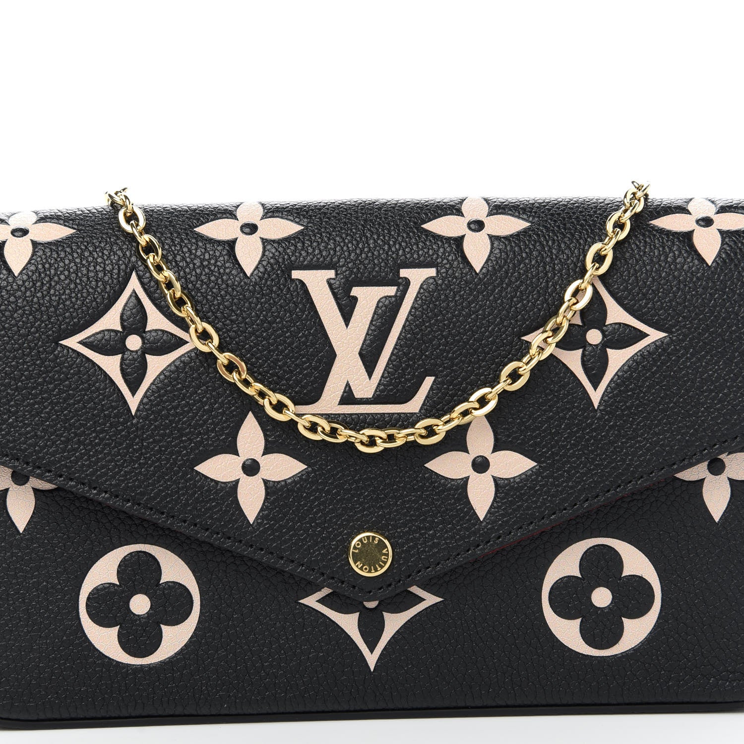 Louis Vuitton Empreinte Monogram Giant Felicie Pochette Black Beige 10 of 10