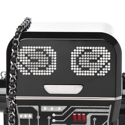 Chanel Plexiglass Crystal Robot Minaudiere Clutch Black 28 of 51