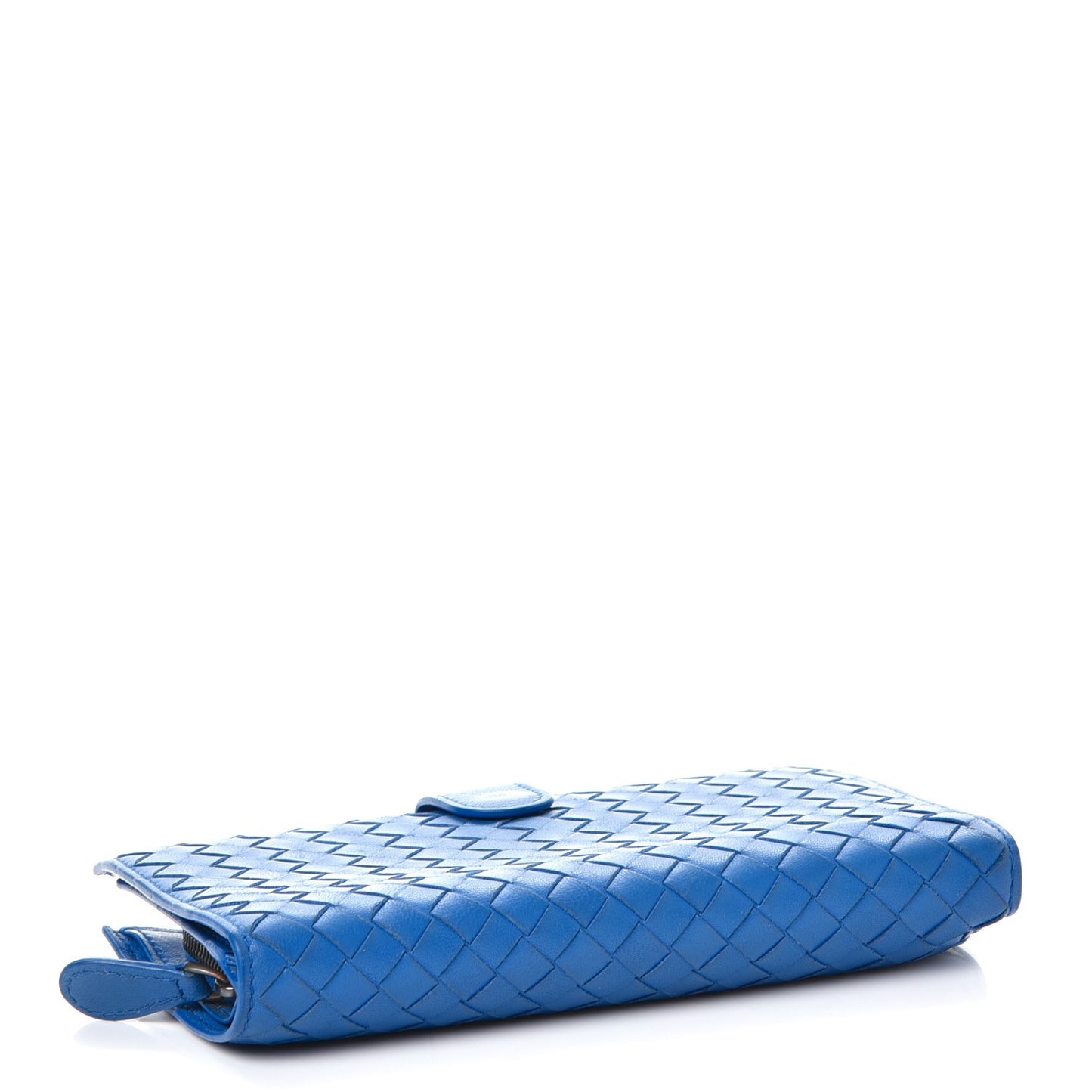 Nappa Intrecciato Continental Wallet Blue