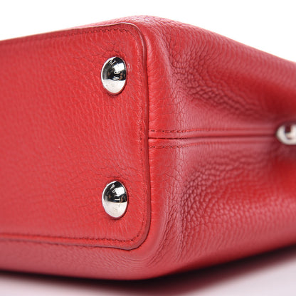 Louis Vuitton Taurillon Capucines BB Rubis 9 of 9