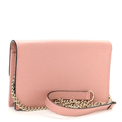 Gucci Dollar Calfskin Interlocking G Chain Wallet Soft Pink 3 of 8