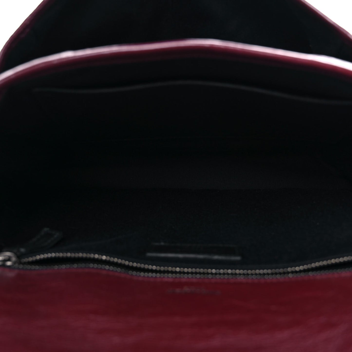 Crinkled Calfskin Matelasse Monogram Medium Niki Chain Satchel Burgundy