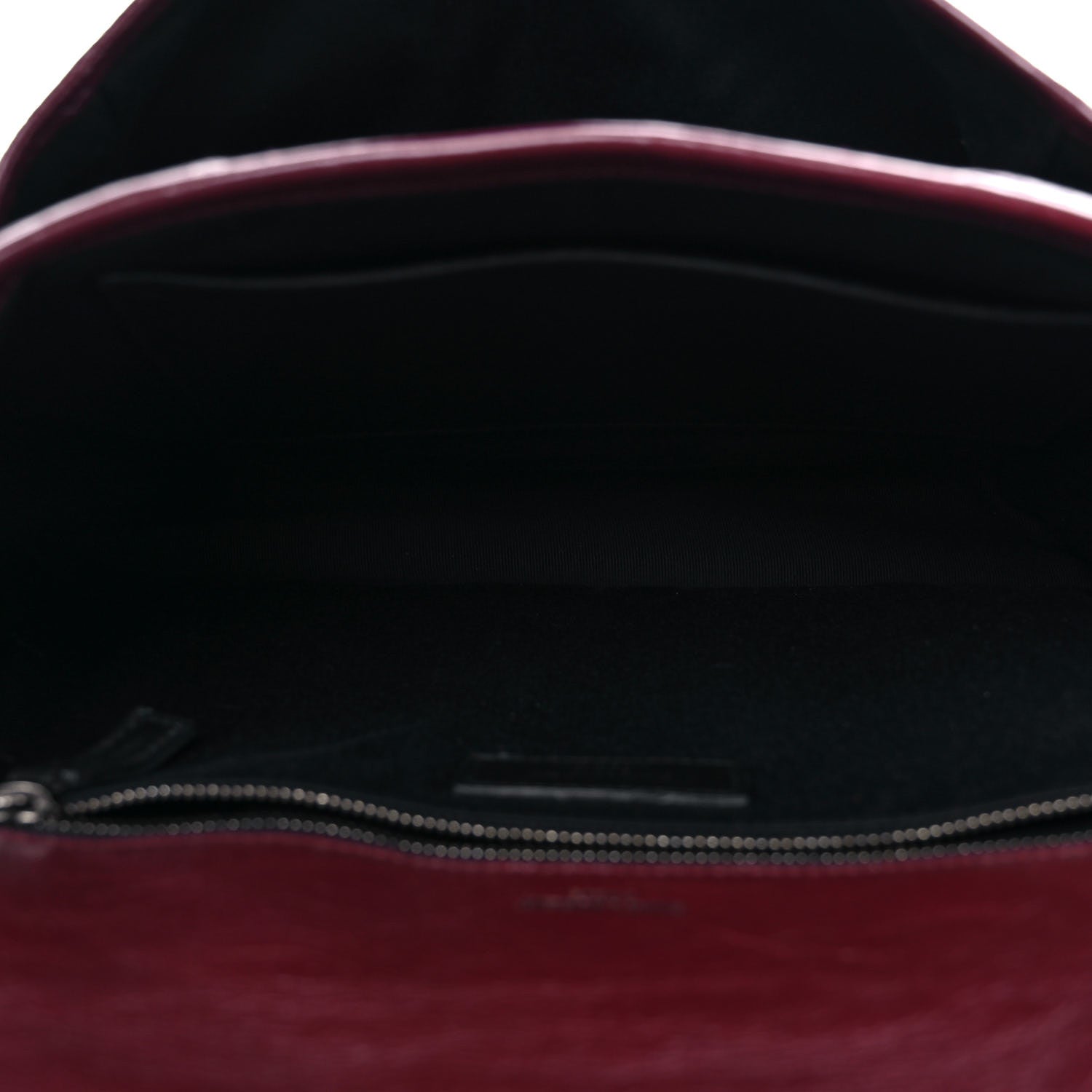 Saint Laurent Crinkled Calfskin Matelasse Monogram Medium Niki Chain Satchel Burgundy 5 of 12