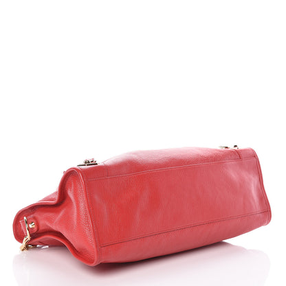 Balenciaga Chevre Gold Metallic Edge Hardware City Rouge Grenade 4 of 8
