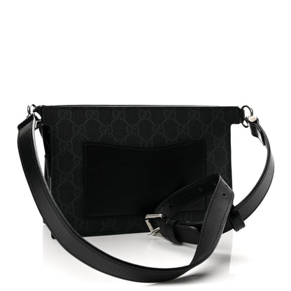 Gucci GG Supreme Monogram Canvas Interlocking G Belt Bag Black 3 of 12