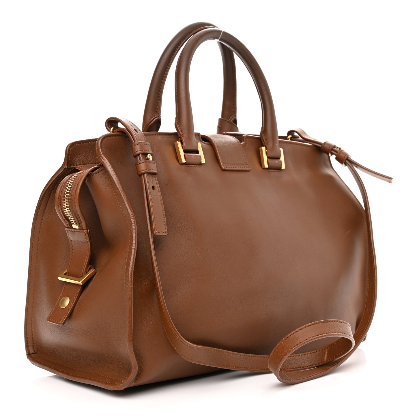 Calfskin Small Classic Y Cabas Cognac