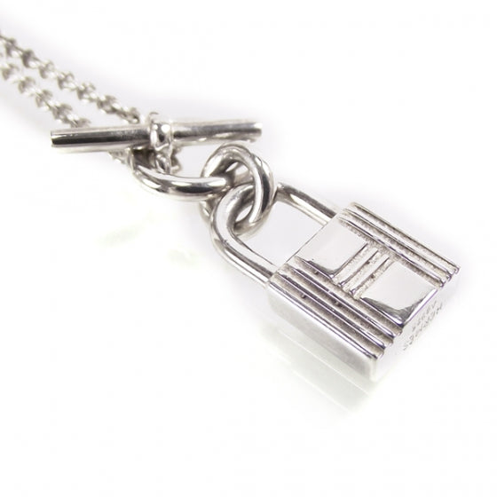 Hermes Mini Chaine Ancre Neckale Kelly Pendant Silver 5 of 6