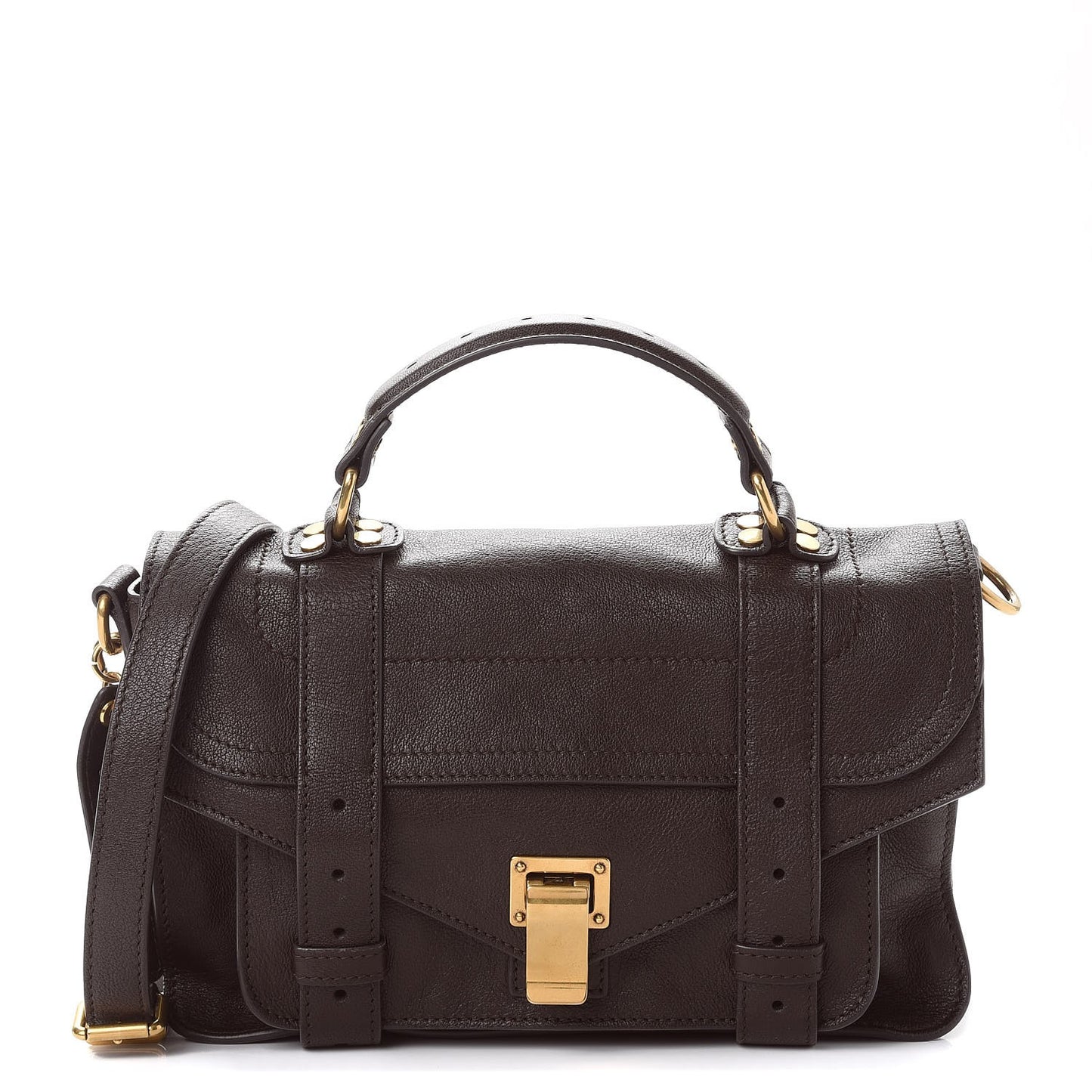 Lambskin Tiny PS1 Satchel Dark Chocolate