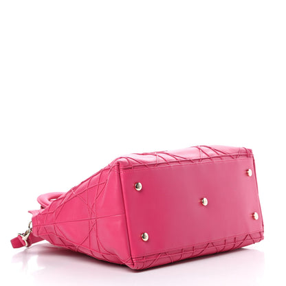 Christian Dior Lambskin Cannage Medium Granville Tote Fuchsia 4 of 14