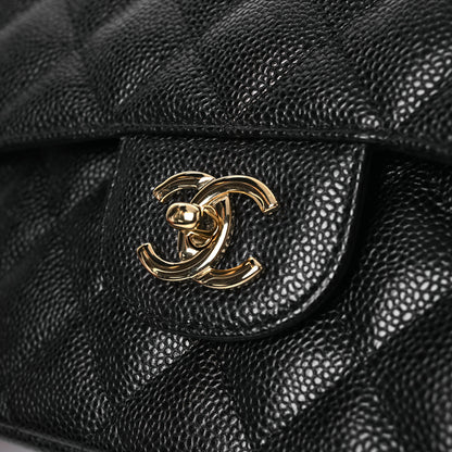 Chanel Caviar Quilted Jumbo Double Flap Black 14 of 14