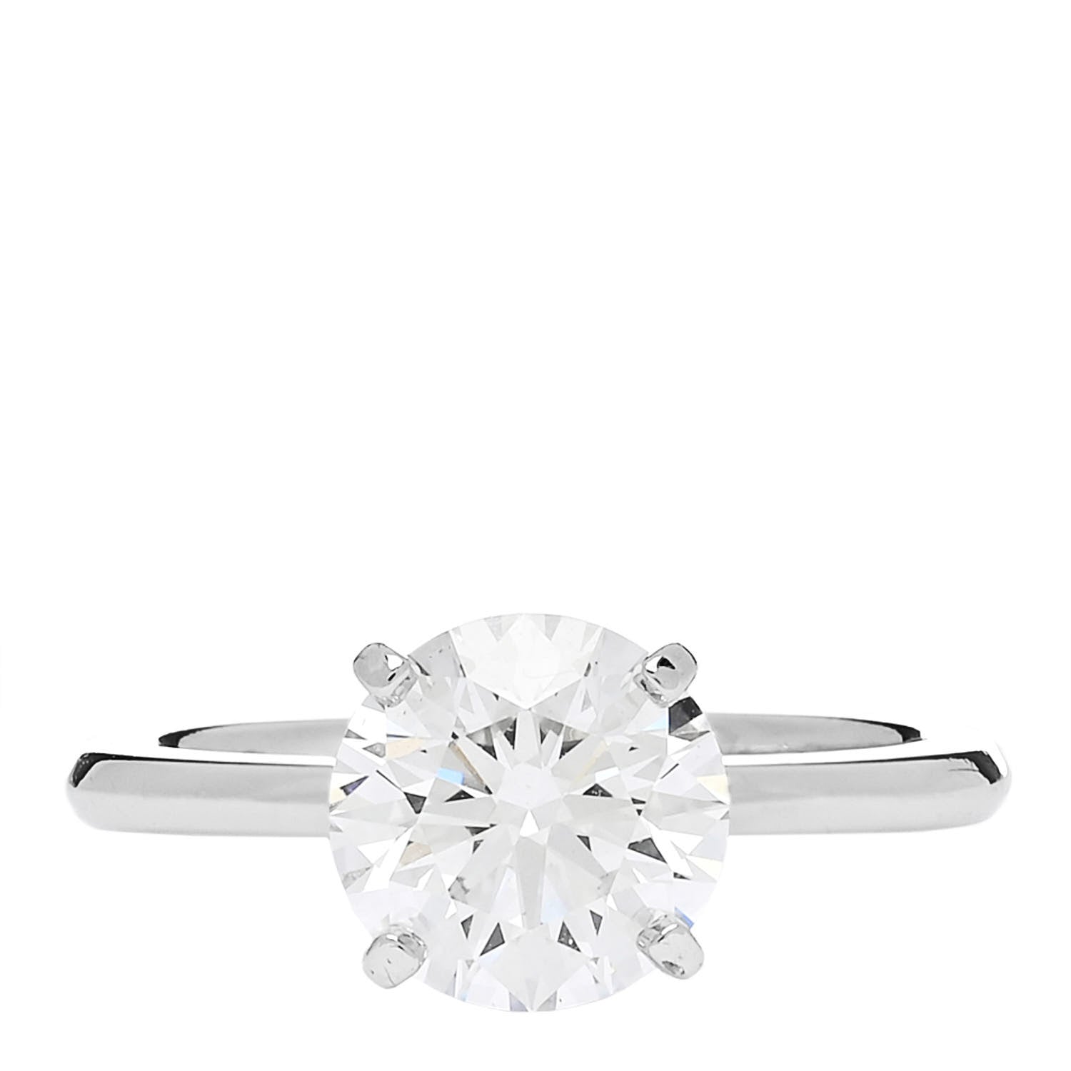 Tiffany Platinum Diamond 1.54ct Solitaire Engagement Ring 46 3.75 1 of 7