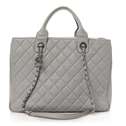 Chanel Caviar Quilted Large Urban Companion Top Handle Shopping Tote Grey 1 of 13