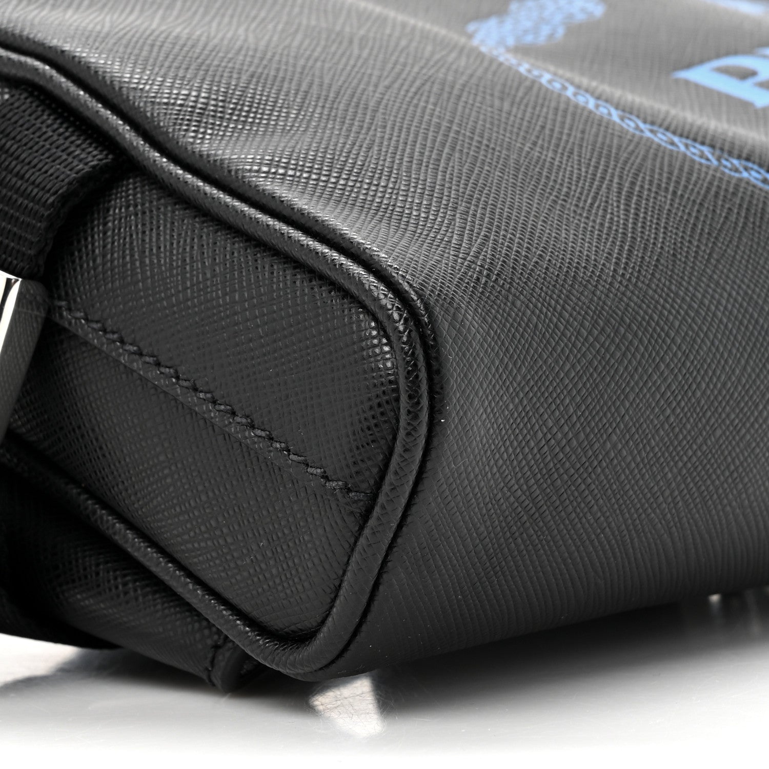 Prada Saffiano Travel Brique Belt Bag Black Blue 9 of 10