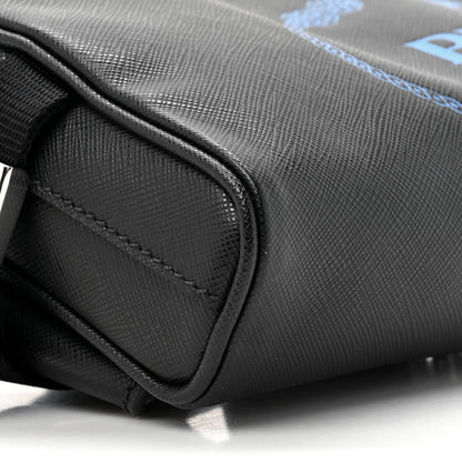 Prada Saffiano Travel Brique Belt Bag Black Blue 9 of 10