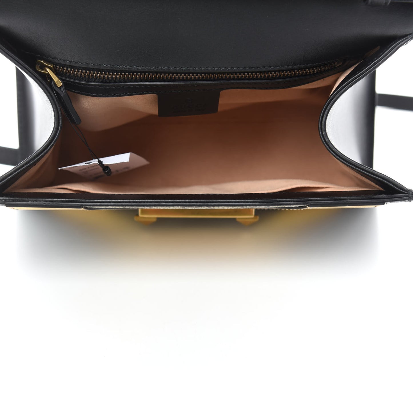 GG Supreme Monogram Small Osiride Top Handle Bag Black Gold