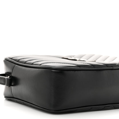 Saint Laurent Calfskin Matelasse Monogram Lou Camera Bag Black 9 of 11