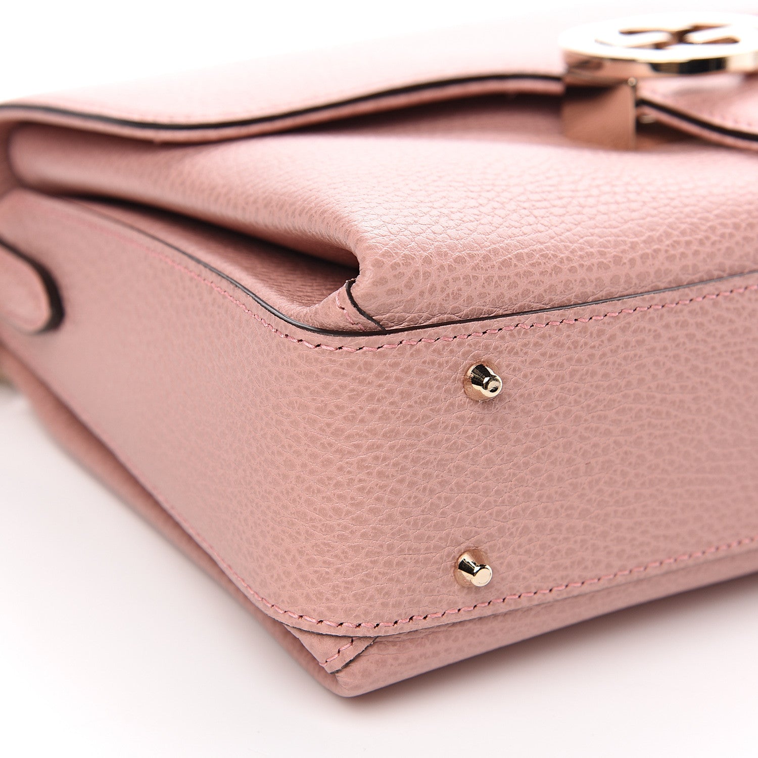 Gucci Dollar Calfskin Interlocking G Top Handle Shoulder Bag Soft Pink 7 of 8