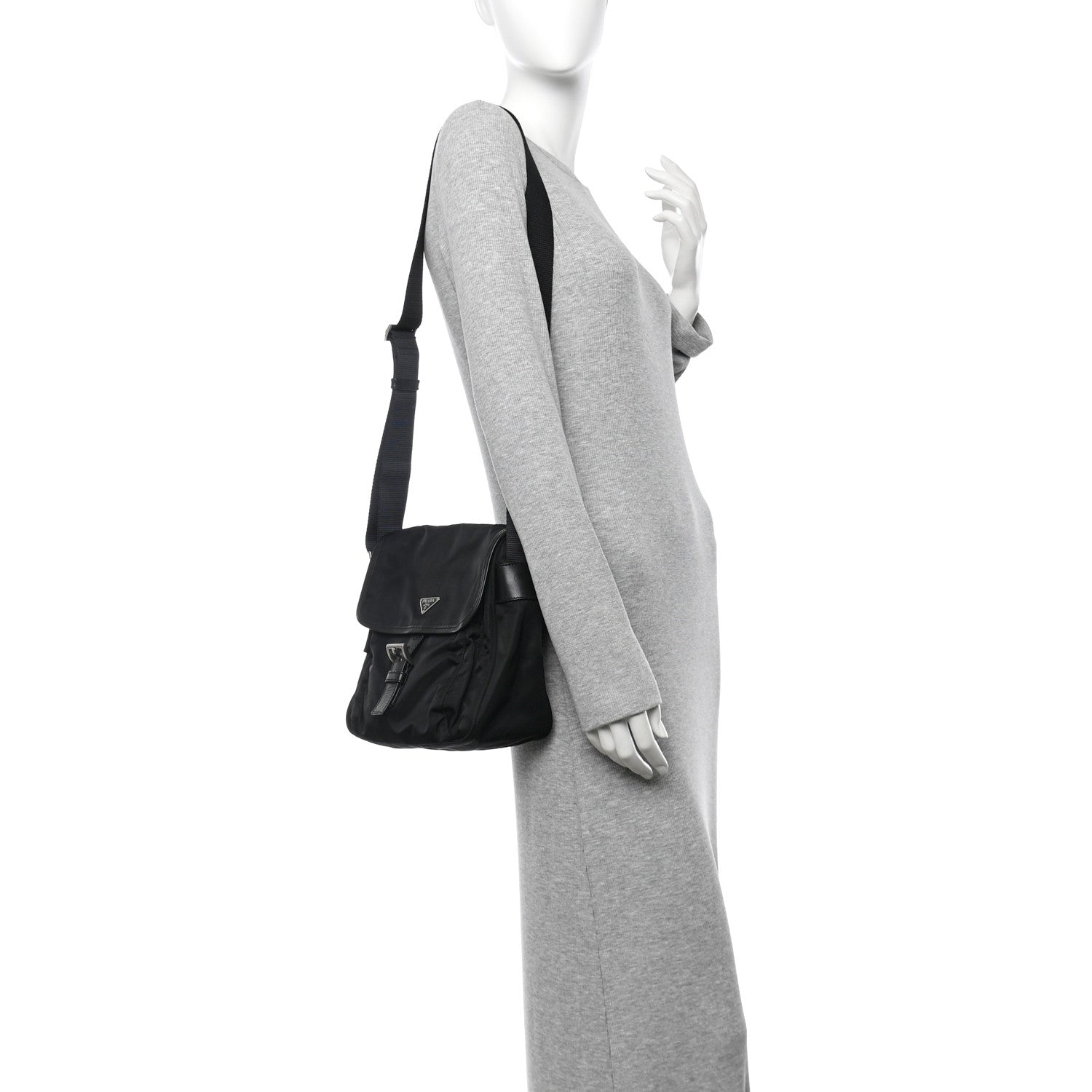 Prada Nylon Vela Messenger Black 2 of 10
