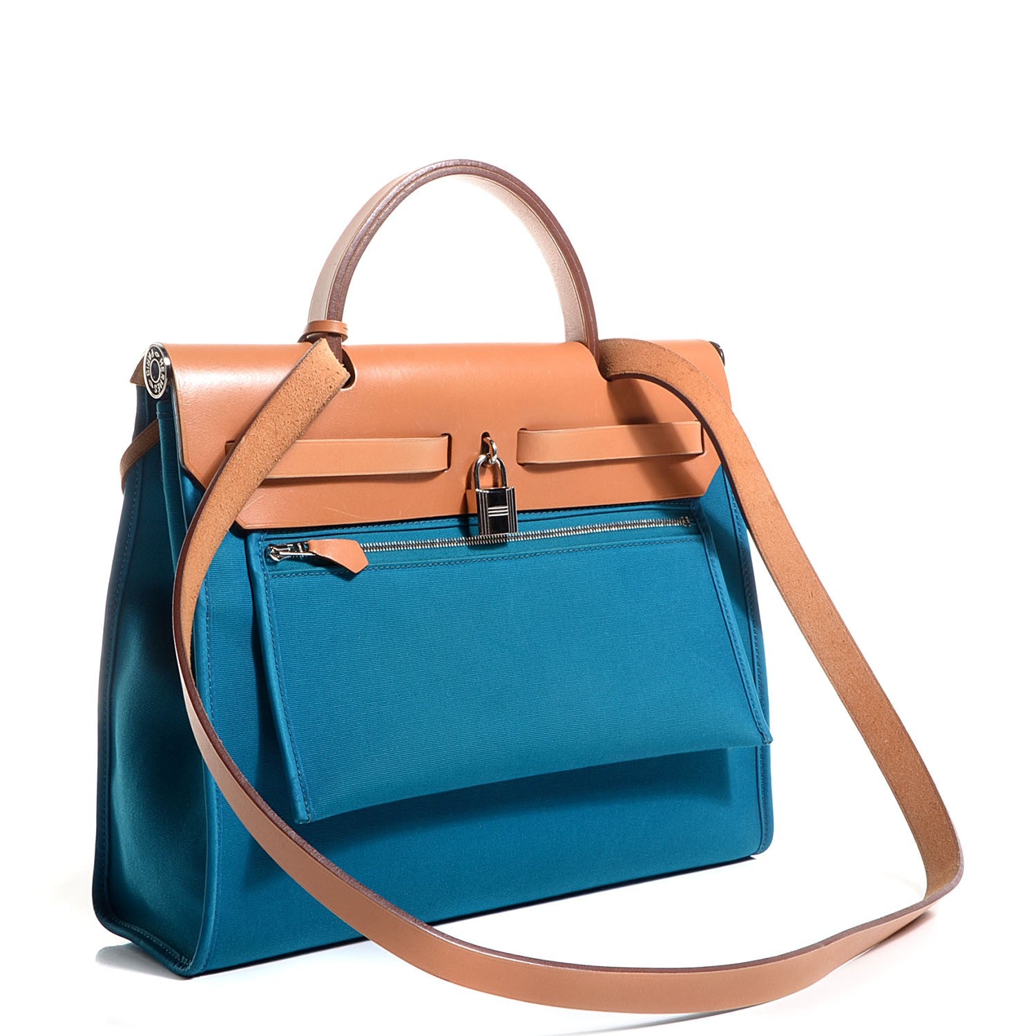 Hermes Toile Herbag Zip PM 31 Bleu Izmir 4 of 17