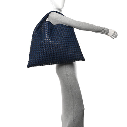 Bottega Veneta Denim Calfskin Intrecciato Large Hop Abyss Indigo 2 of 11