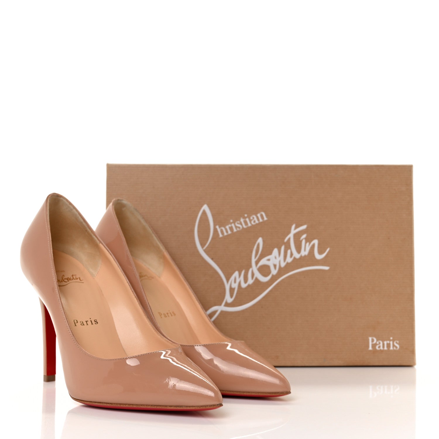 Christian Louboutin Patent Pigalle 100 Pumps 36 Nude 8 of 8