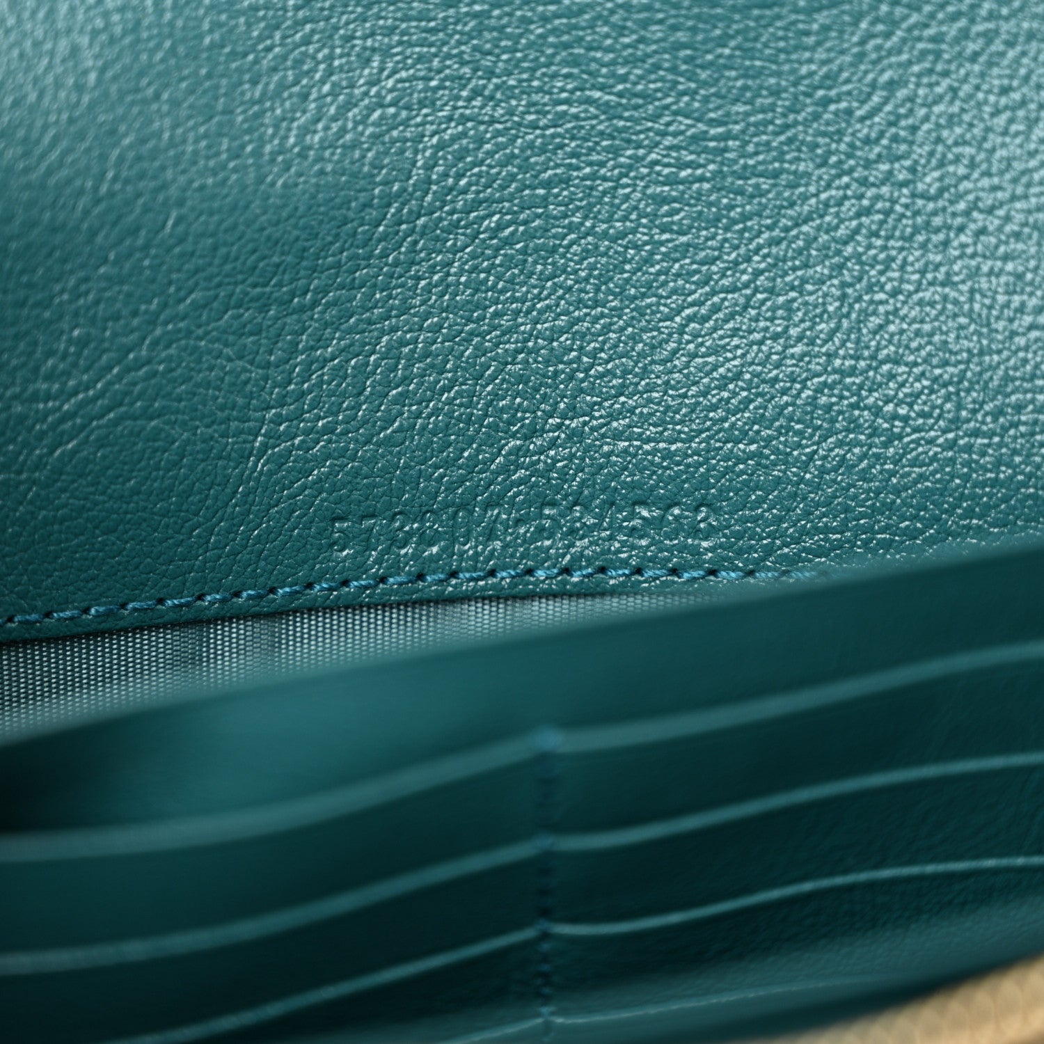 Gucci Azalea Calfskin Enamel Matelasse Diagonal Torchon GG Marmont Chain Wallet Imperial Blue Pavone 6 of 11