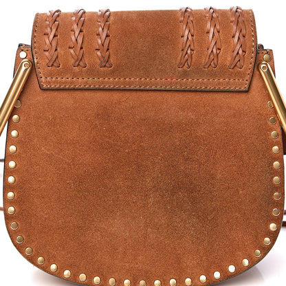Chloe Suede Calfskin Braided Mini Hudson Shoulder Bag Caramel 7 of 10
