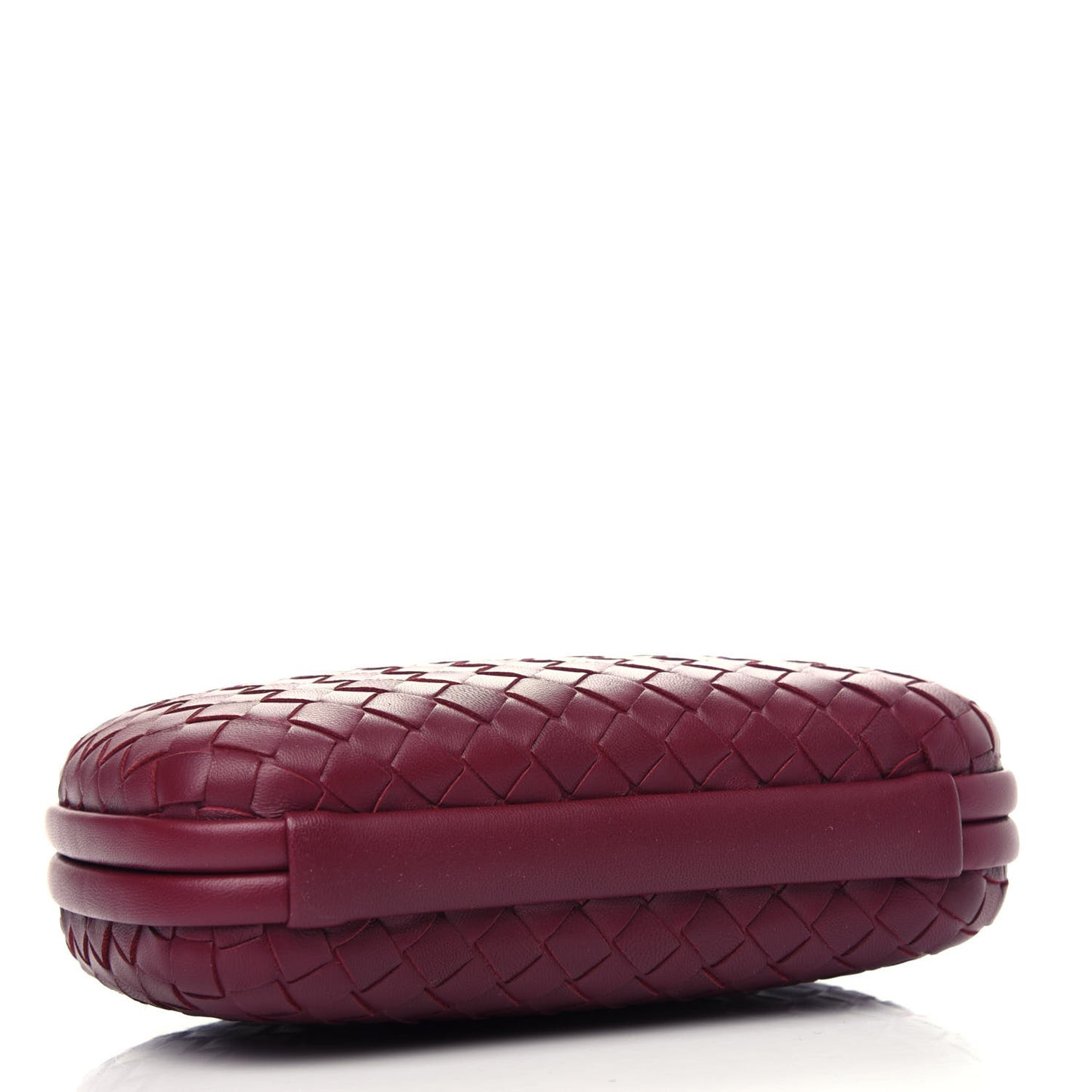 Nappa Intrecciato Chain Knot Clutch Bordeaux