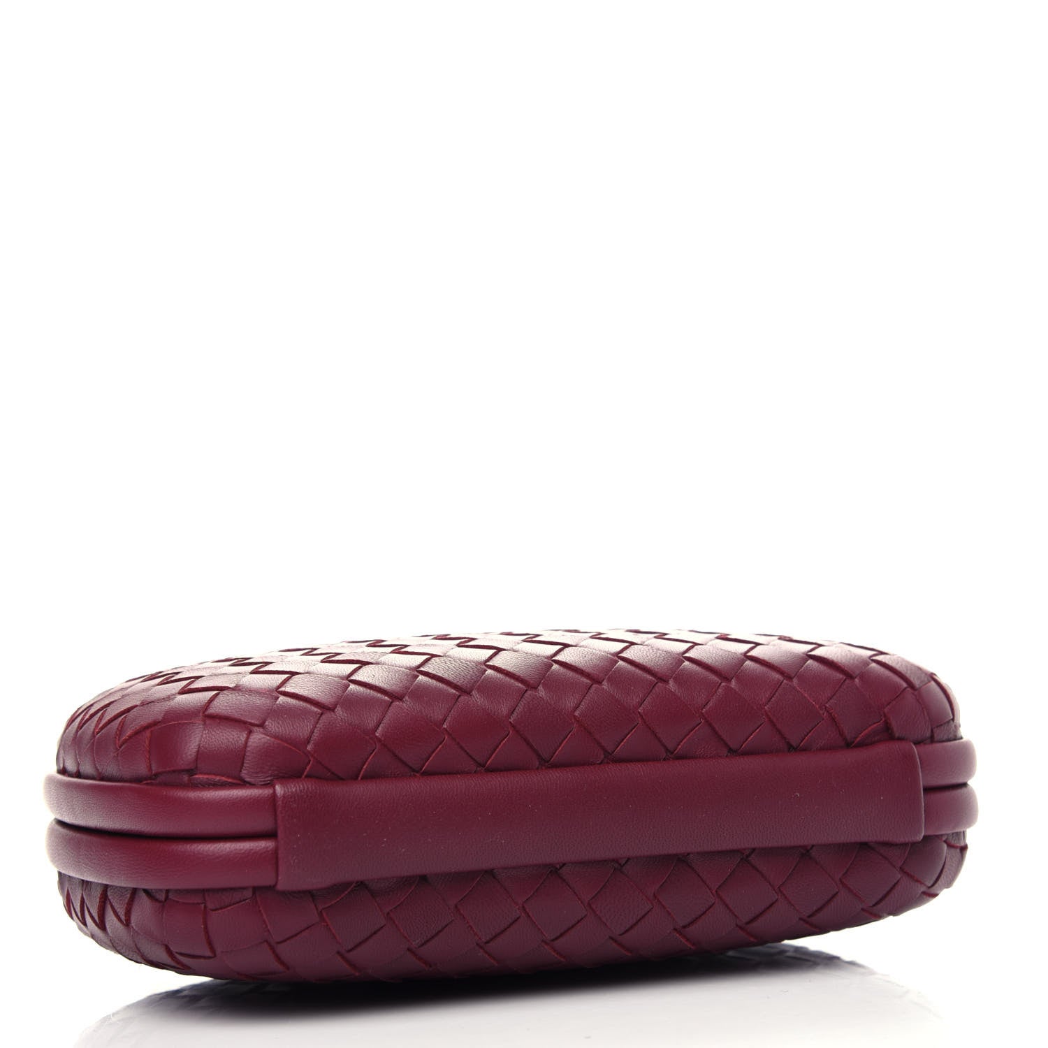 Bottega Veneta Nappa Intrecciato Chain Knot Clutch Bordeaux 4 of 9