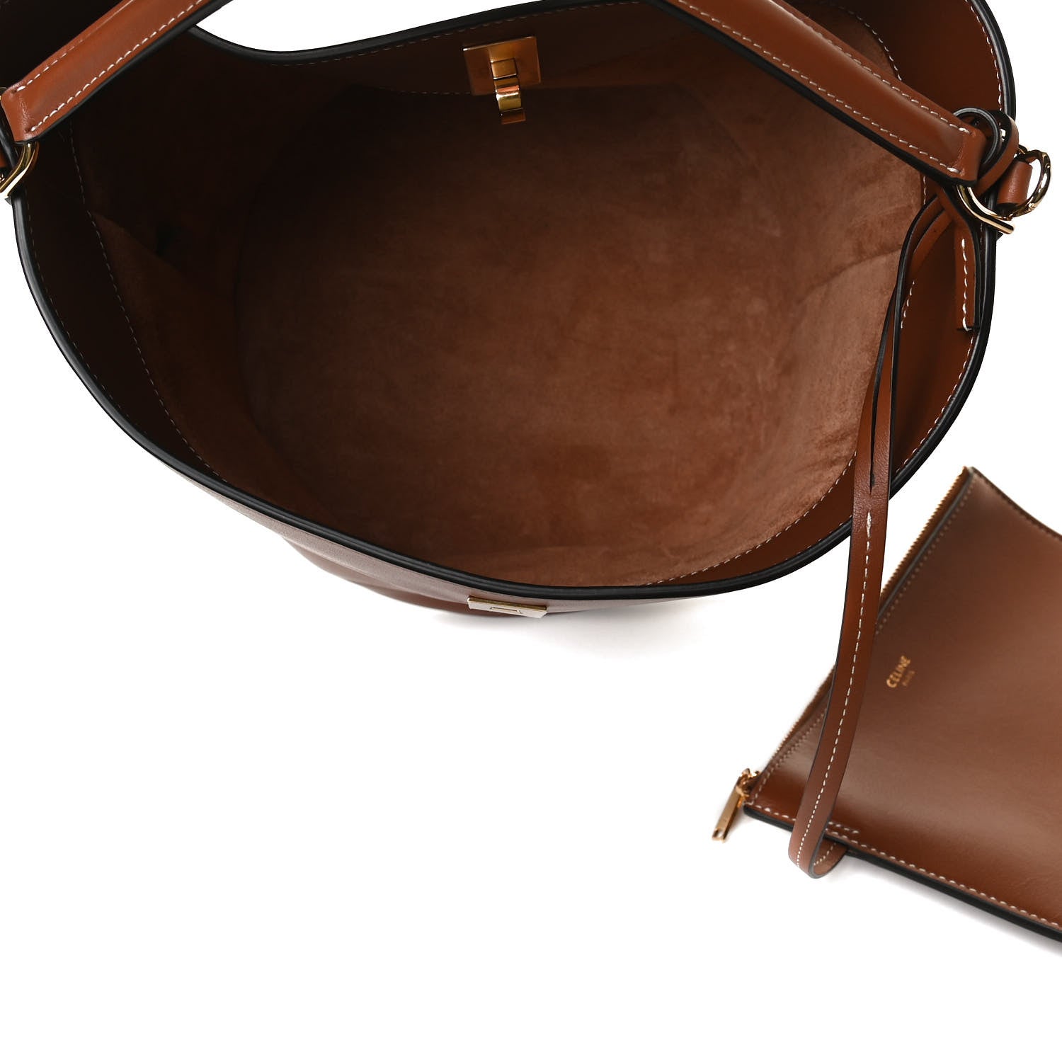 Celine Smooth Calfskin Bucket 16 Bag Tan 5 of 15