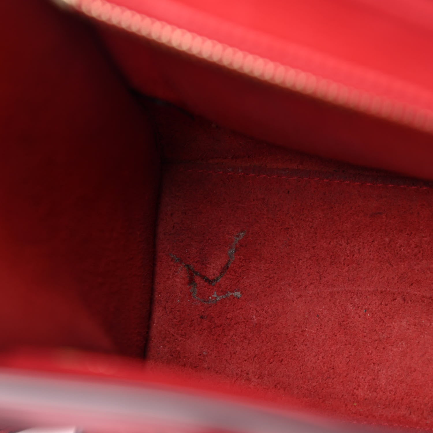 Celine Drummed Calfskin Nano Luggage Red 5 of 5