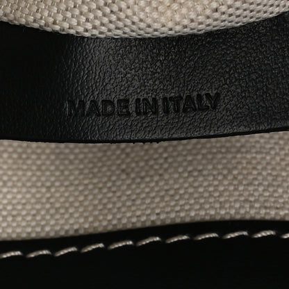 Burberry Smooth Calfskin Canvas Horseferry Print Medium Kane Tote Black 6 of 12