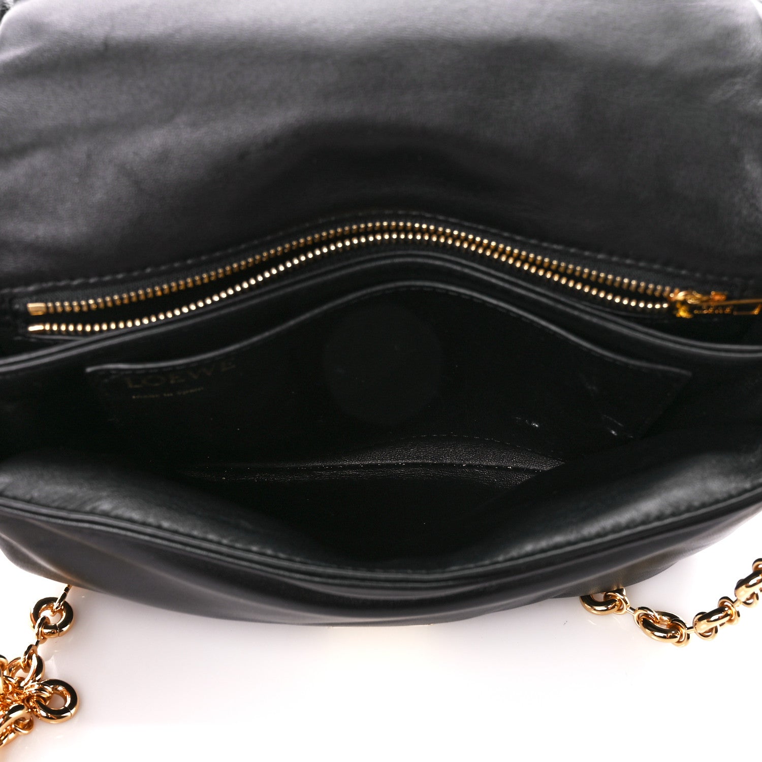 Loewe Lambskin Small Goya Puffer Bag Black 5 of 11