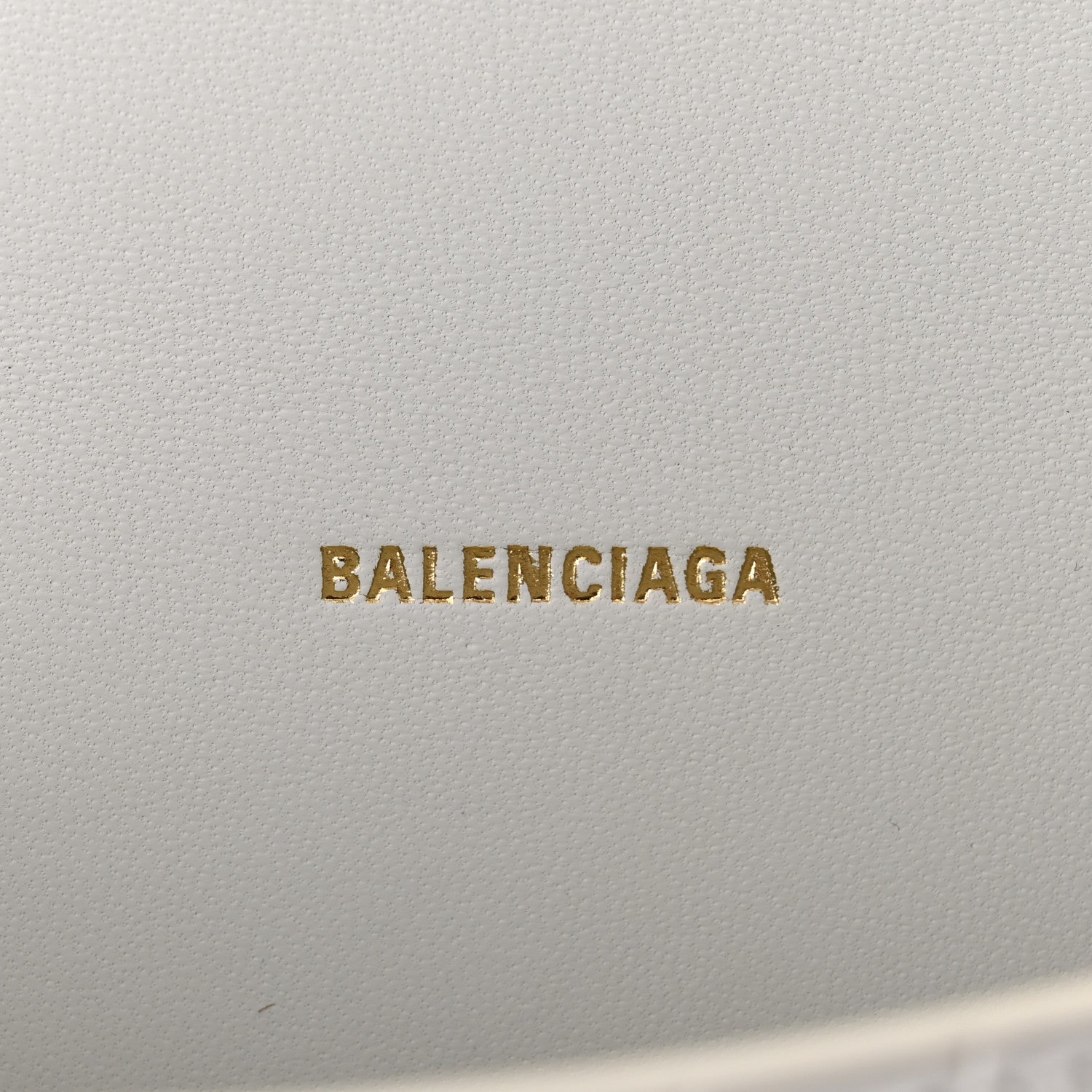 Balenciaga Shiny Calfskin Crocodile Embossed Hourglass Top Handle Bag XS Optic White 6 of 11