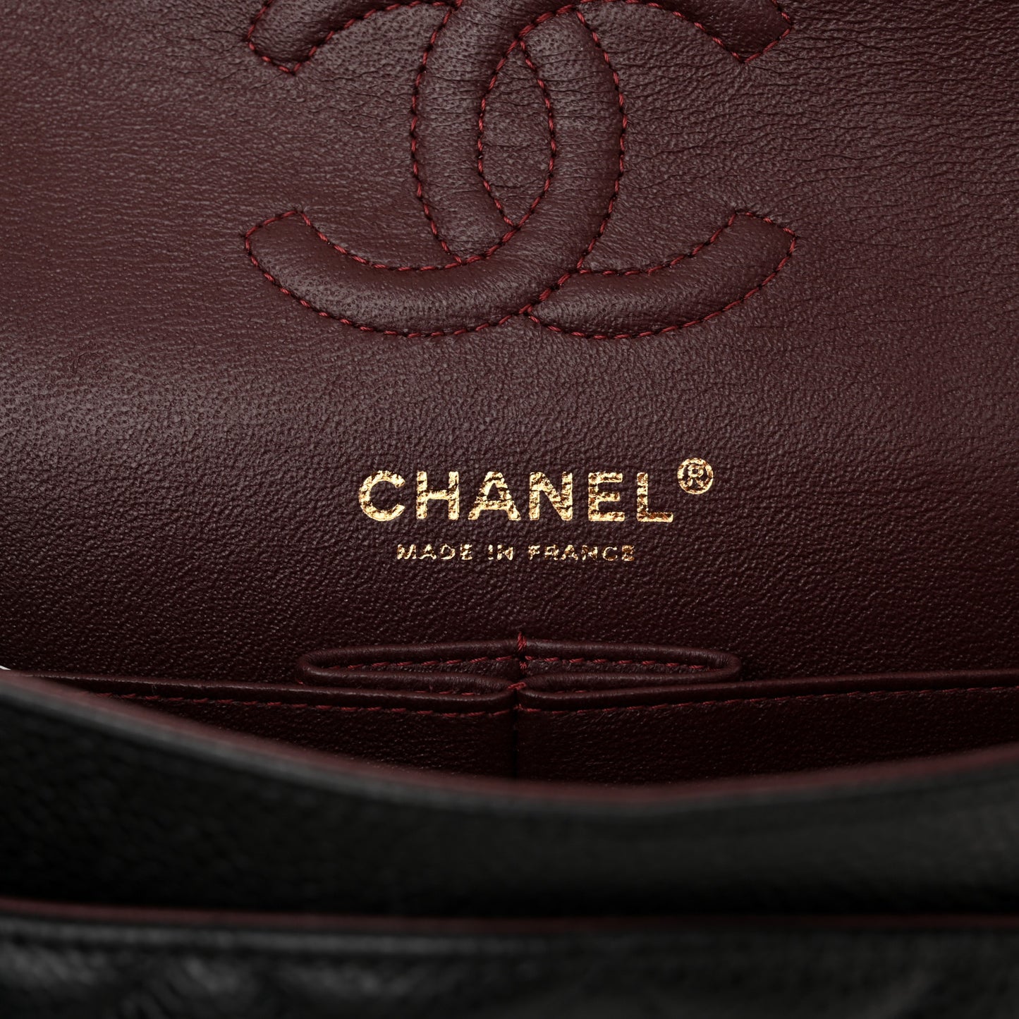 Caviar Quilted Small Double Flap Black