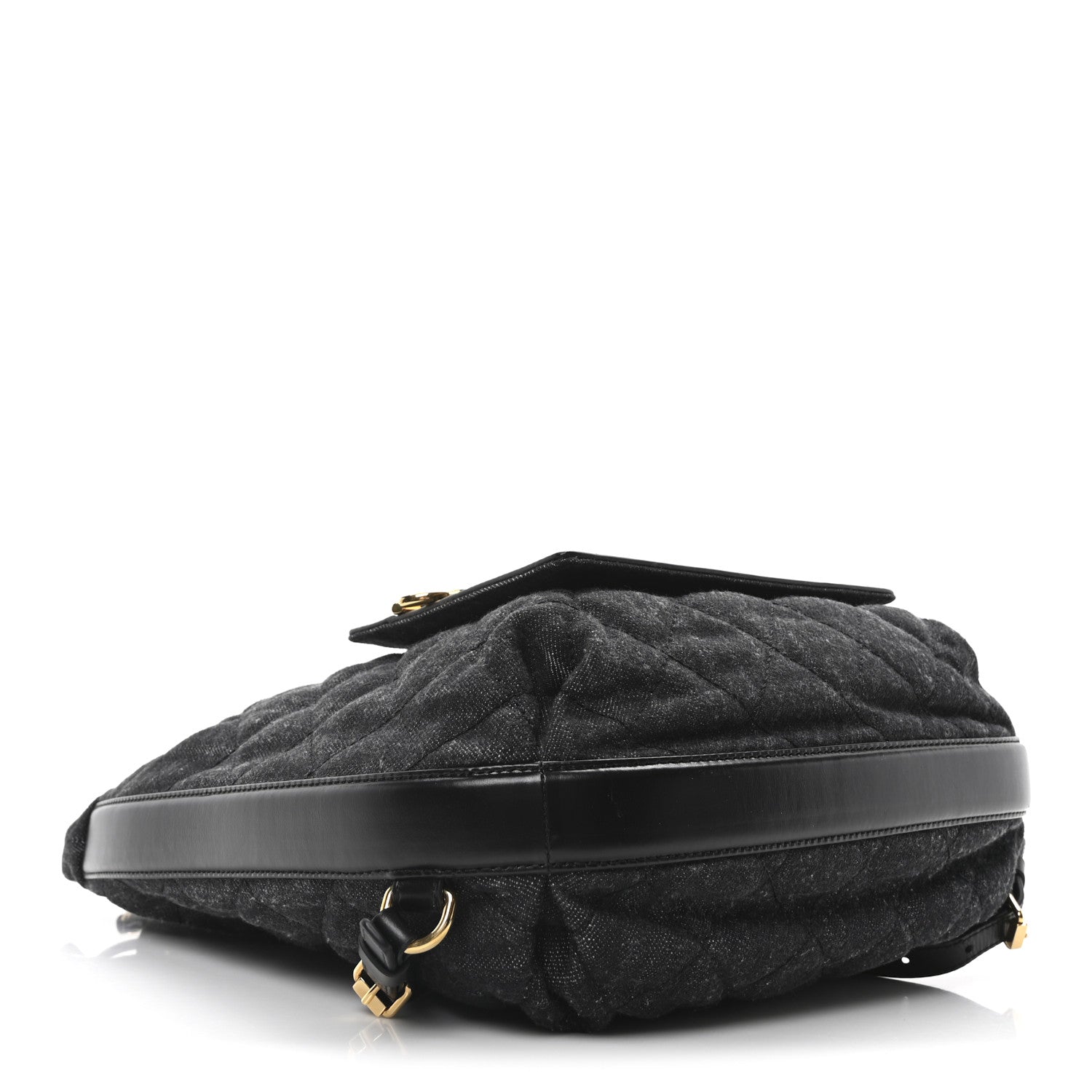 Chanel Denim Calfskin Quilted Backpack Black 4 of 10