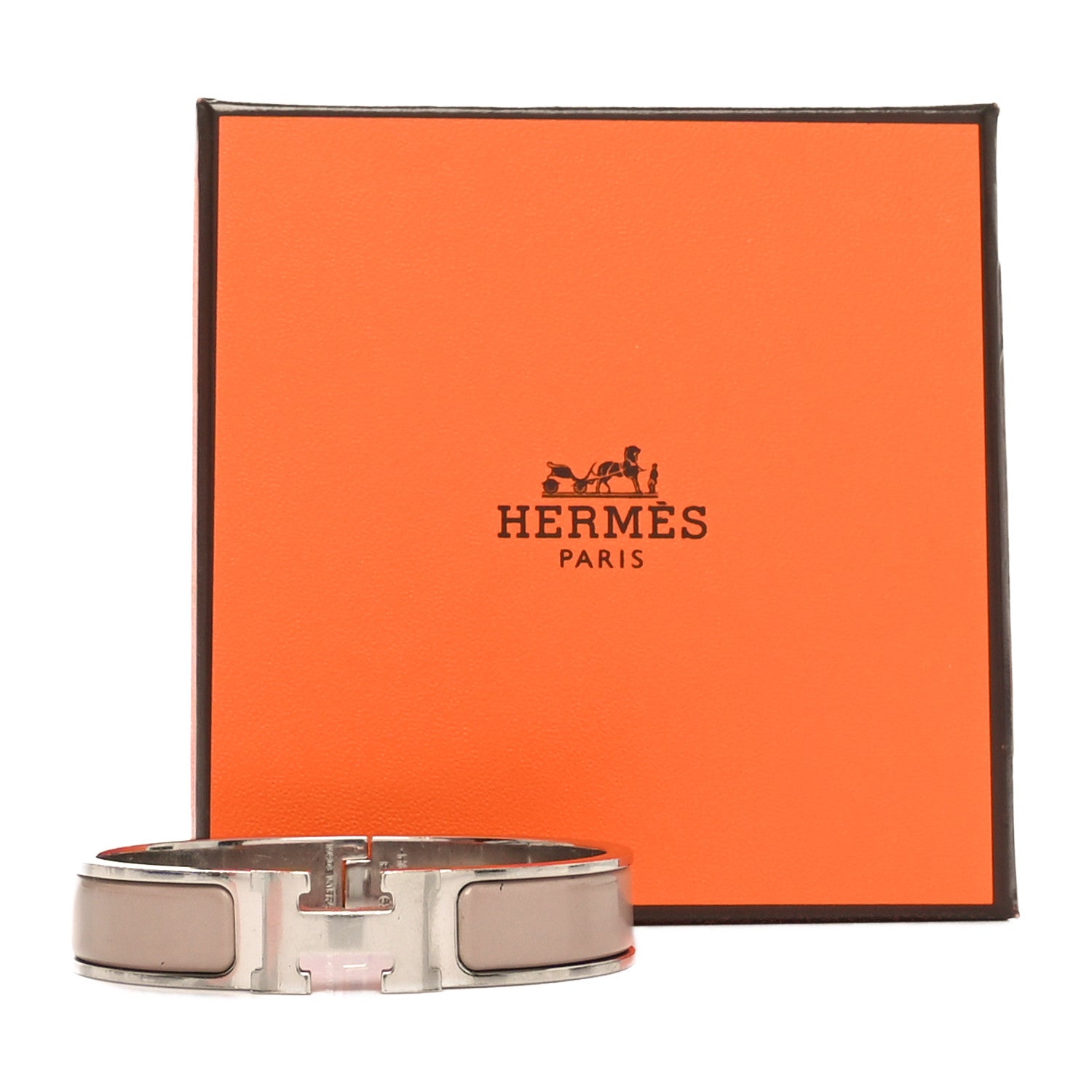 Hermes Enamel Narrow Clic Clac H Bracelet PM Marron Glace 5 of 5