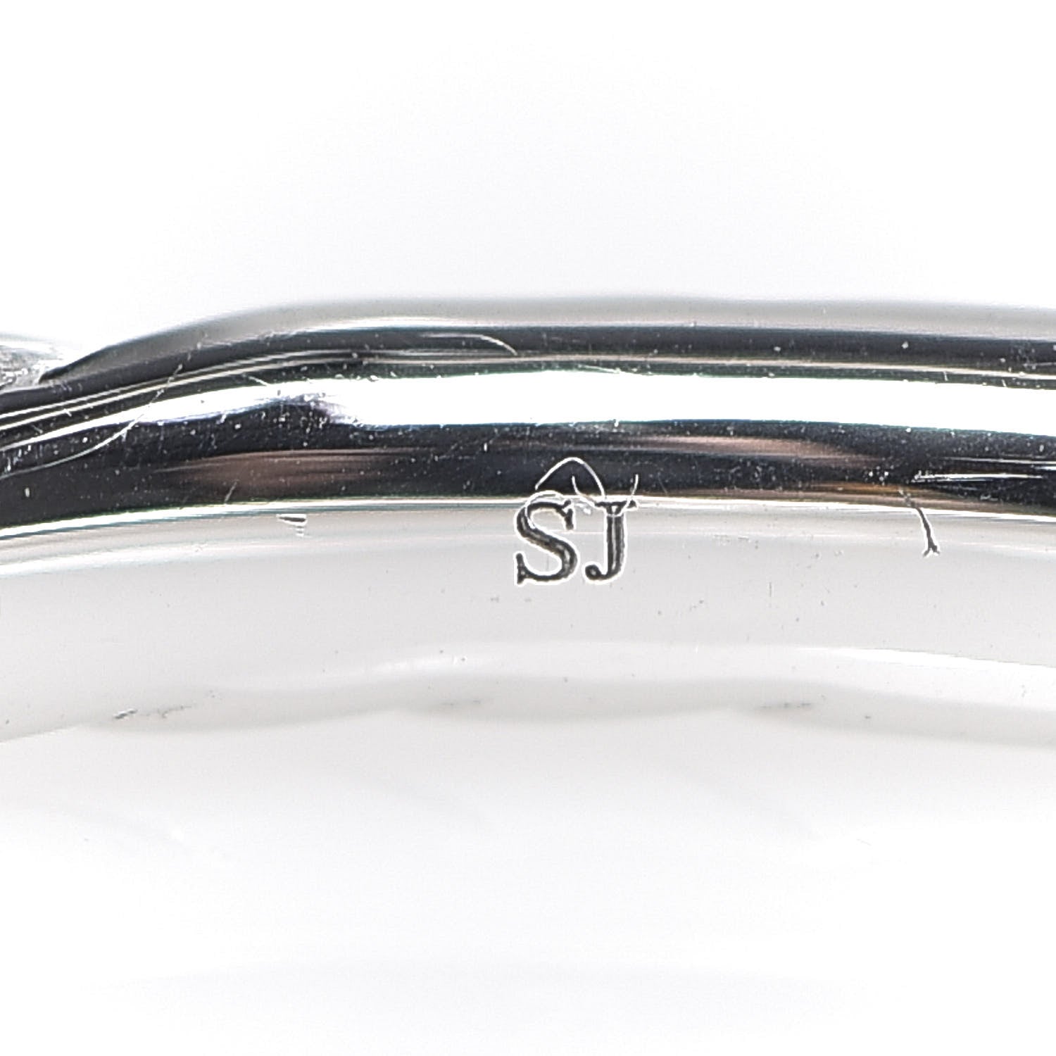 David Yurman 18K White Gold Diamond 2mm Cable Collectibles Band Ring 52 6 4 of 5