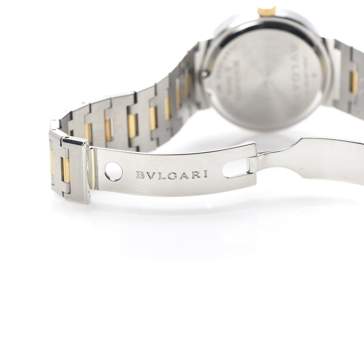 Stainless Steel 18K Yellow Gold 33mm Quartz Watch Black
