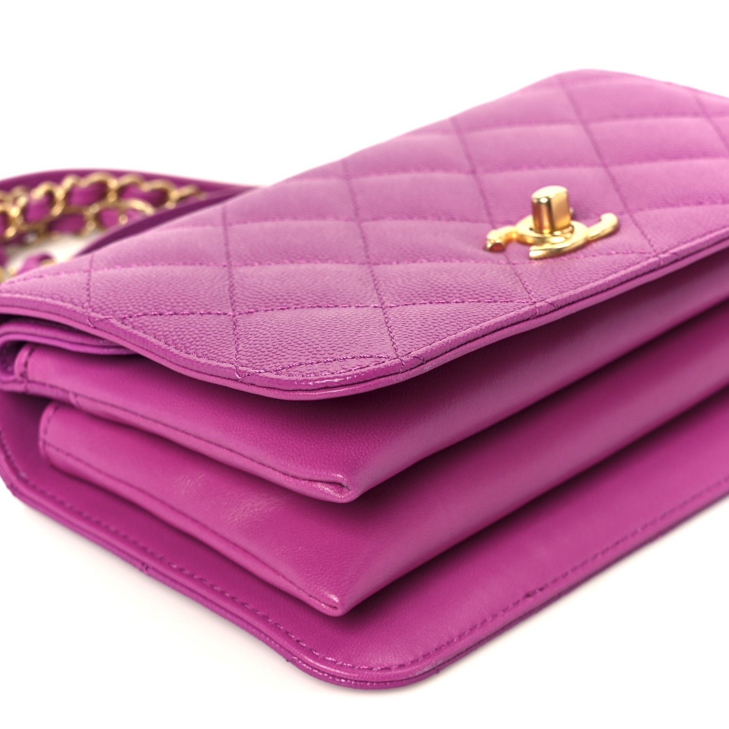 Chanel Caviar Quilted Mini Top Handle Flap Dark Pink 10 of 12