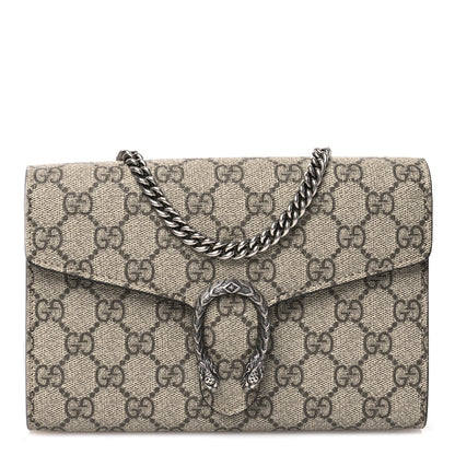 Gucci GG Supreme Monogram Mini Dionysus Chain Wallet Beige Taupe 1 of 10